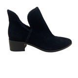 Lucky Brand Women's Black Suede Western Terisha Ankle Booties Size 7.5 M