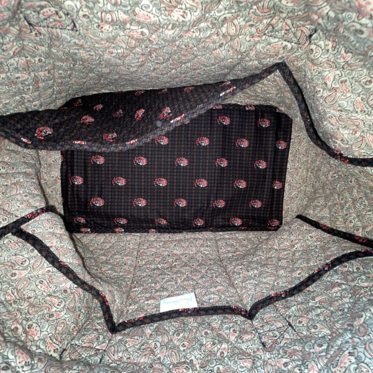 Vera Bradley Women’s Brown Quilted Paisley Fabric Carry-On Travel Duffel Bag