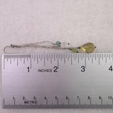 Sterling Silver Multicolor 4 Teardrop Dangle Earrings Green & Blue Gem Accents