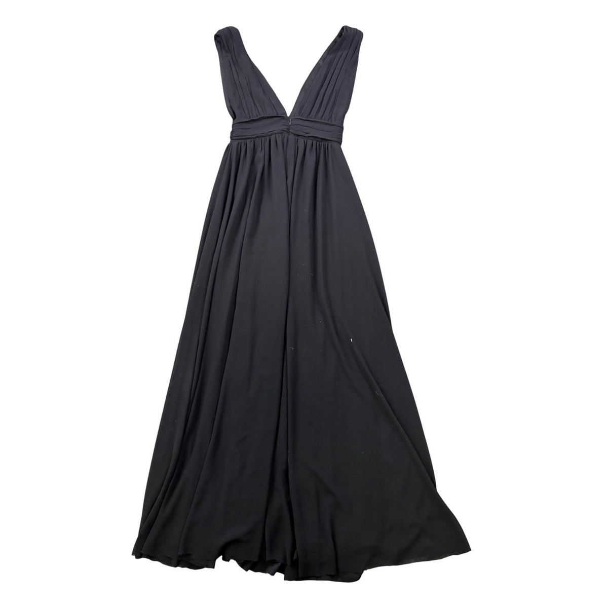 Lulus Womens Black Maxi Dress V-Neck Formal Evening Gown Elegant Design Sz  XS 