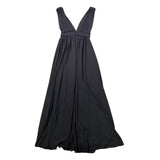 Lulus Womens Black Maxi Dress V-Neck Formal Evening Gown Elegant Design Sz  XS 
