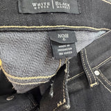 White House Black Market Womens Black Cotton Blend Cropped Capri Jeans Size 6