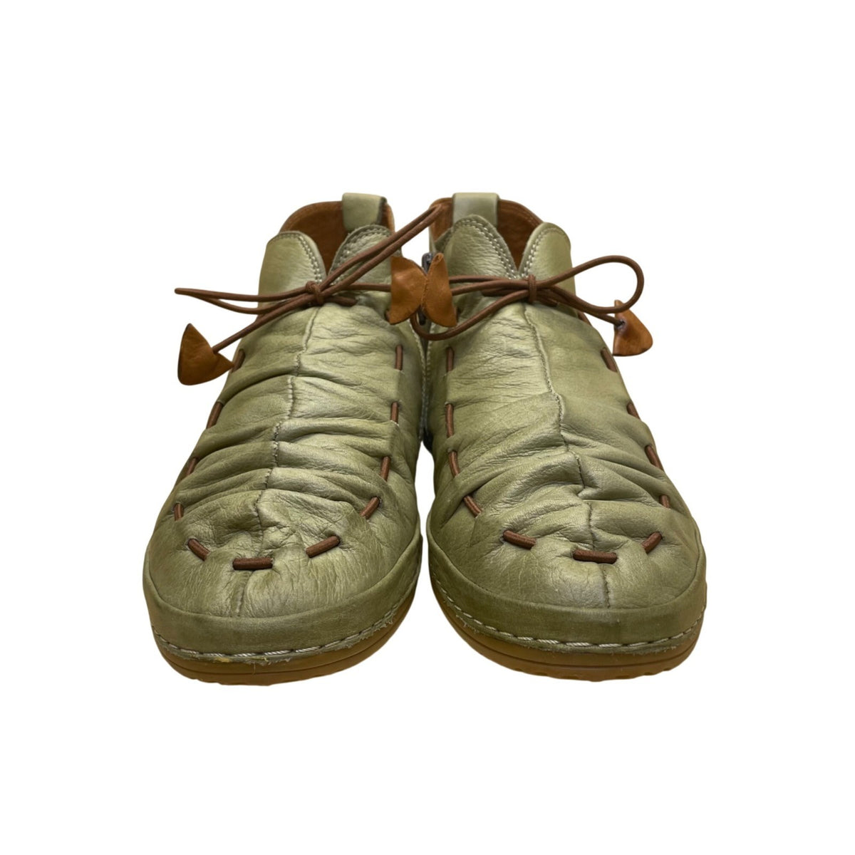 Lemon n Lime Women’s Green Leather Moccasin-Style Ankle Boots Size EU37/US7