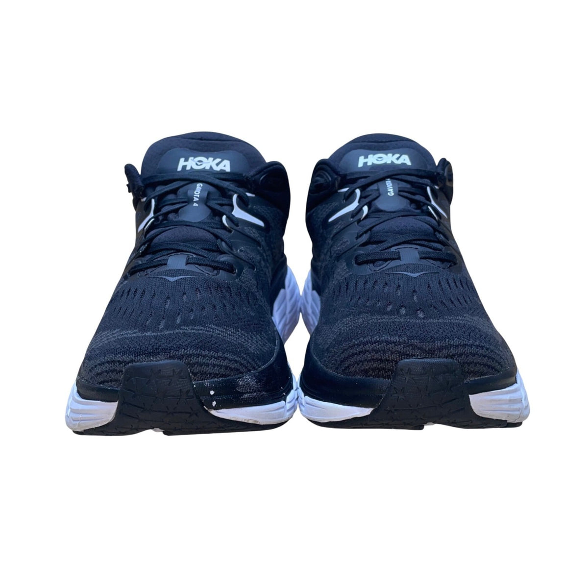 Hoka Women’s Black Mesh & White Sole Stability Gaviota 4 Running Shoes Size 9 US