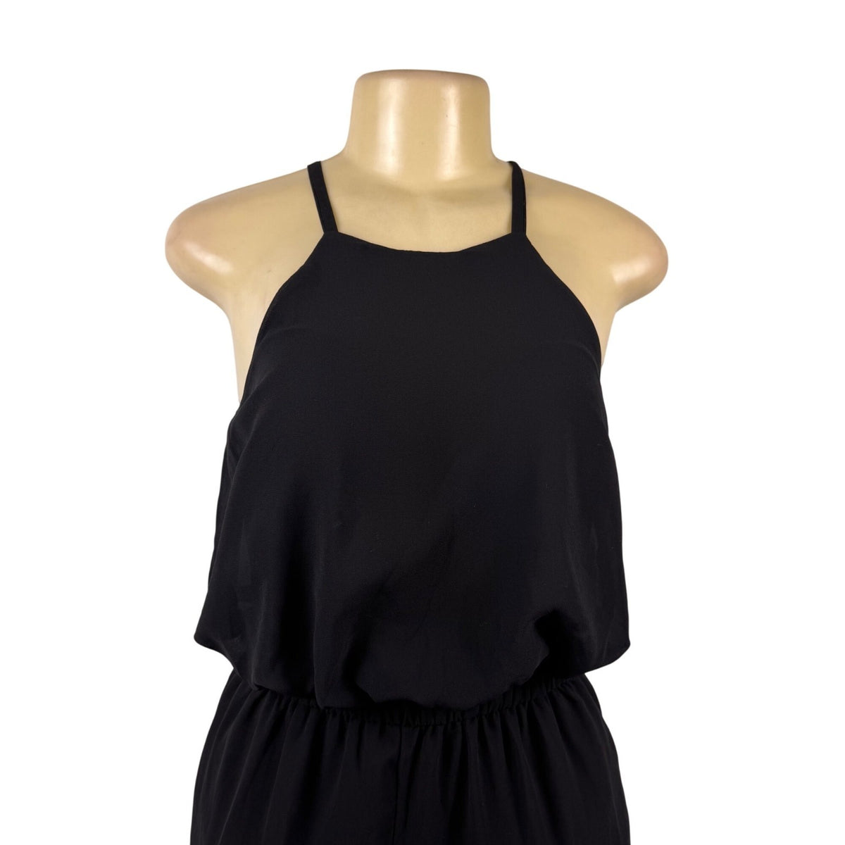 Wear Classic Women’s Black Polyester Spandex Halter Jumpsuit Size M - New