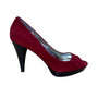 Style & Co Women’s Red Brick Suede Peep-Toe Celine Platform Pumps Size 10M