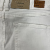 L.L.Bean Womens Beanflex White Jeans Favorite Fit Stretch Denim Size 12P - New