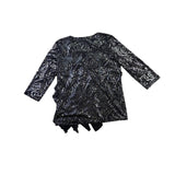 Elementz Women Black Top Swirl Glitter Pattern Size M
