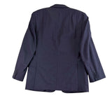 Calvin Klein Mens Navy Wool Blazer Jacket Slim Fit Checkered Two-Button Sz 40R