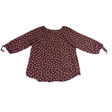 Papermoon Womens Brown Polyester Floral Print Blouse With Tie Sleeves Size XXL