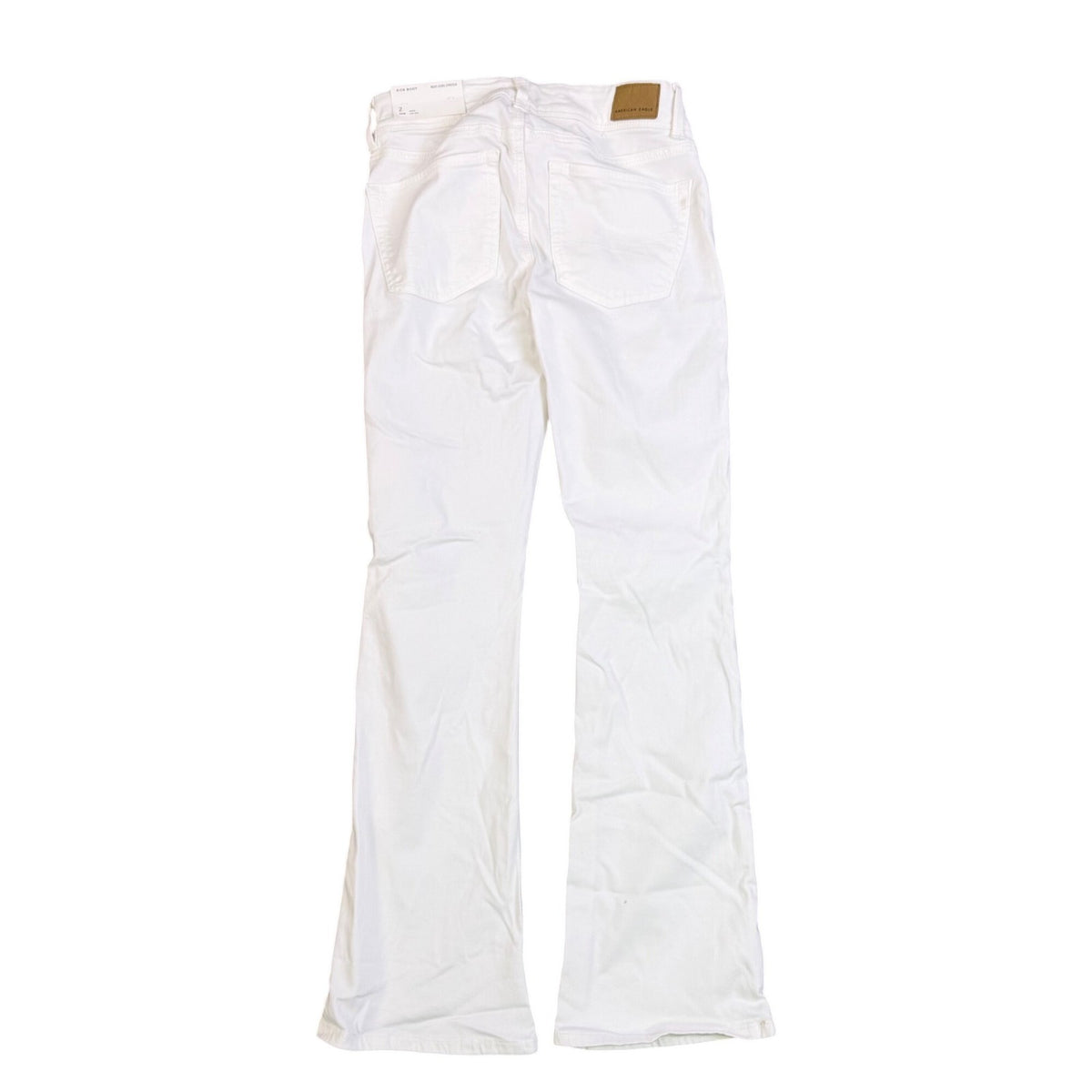 American Eagle Womens White Kick Boot Jeans Short Stretch Fit Size 2