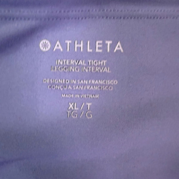 Athleta Womens Blue  High-Rise Workout Leggings Sz XL