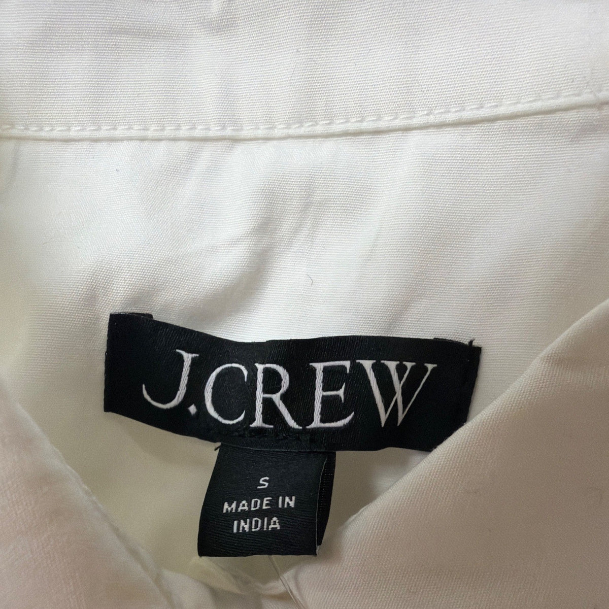 J. Crew Womens White Cotton Short-Sleeve Button-Up Ruffle Hem Dress Size S
