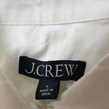 J. Crew Womens White Cotton Short-Sleeve Button-Up Ruffle Hem Dress Size S