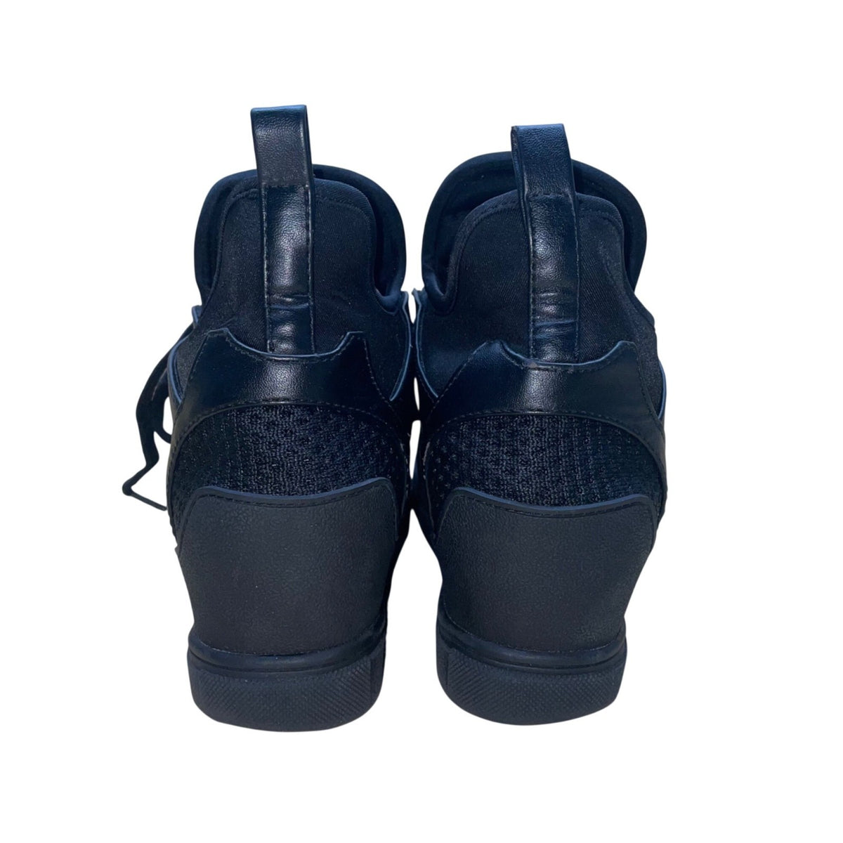 Steve Madden Women’s Black Fabric Wedge Lexi Athletic Sneakers Size 7M