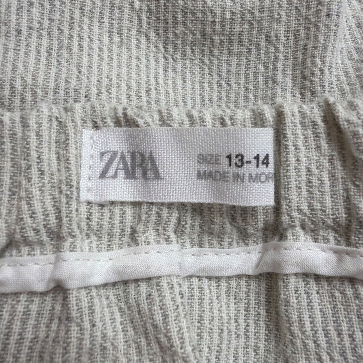 Zara Girls Gray Elastic Waist Midi Skirt Comfortable Casual Size 13-14 