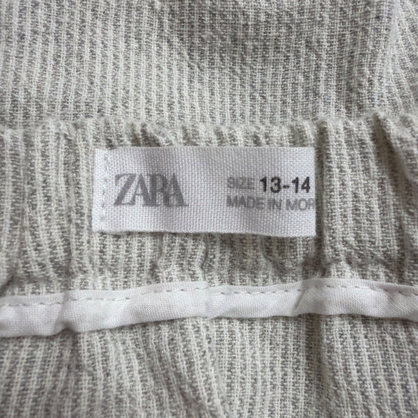Zara Girls Gray Elastic Waist Midi Skirt Comfortable Casual Size 13-14 