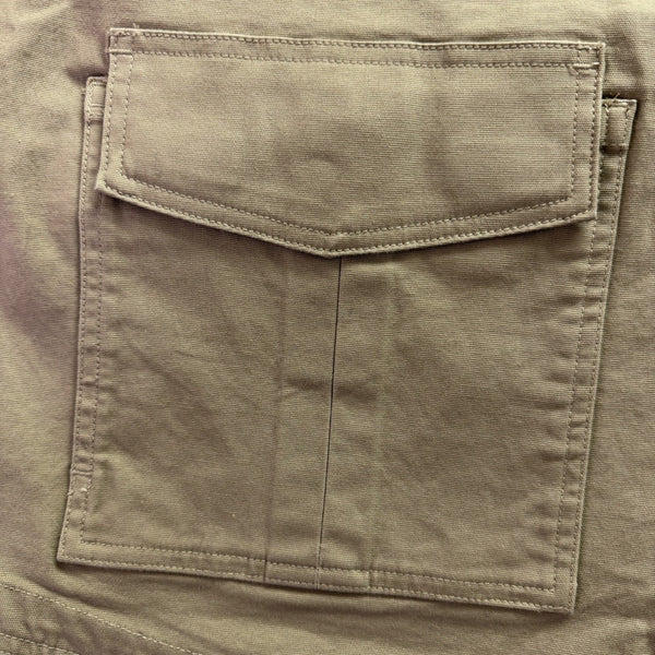 Duluth Trading Mens Tan Utility Vest Functional Storage Durable Zip Vest