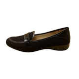 Kelly & Katie Women’s Black Fabric With Patent Trim Slip-On Danic Loafer Size 7M