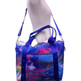 Fabletics Women’s Blue Multicolor Cloud Print Adjustable Straps Tote Bag
