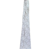 Mens Beige 100% Silk Tie Geometric Pattern Made In Italy