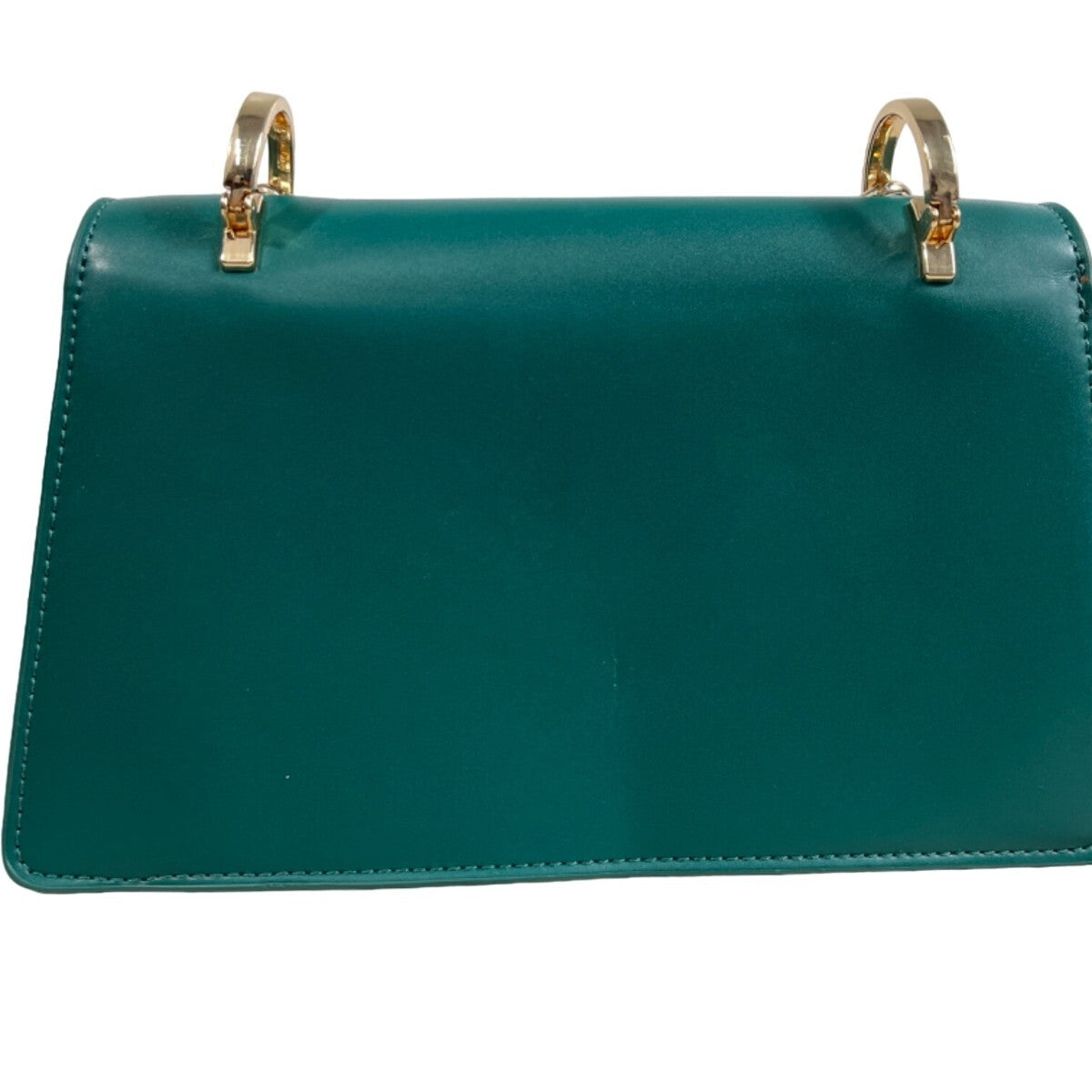 Francesca’s Women Green Trapez Hourglass Chain Top Hand Bag Sz M