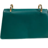 Francesca’s Women Green Trapez Hourglass Chain Top Hand Bag Sz M