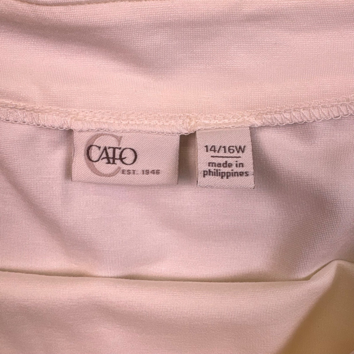 Cato Womens White Rayon Blend Trumpet Hem Skirt Elegant Style Size 14/16W