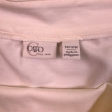 Cato Womens White Rayon Blend Trumpet Hem Skirt Elegant Style Size 14/16W