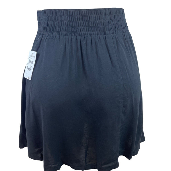 Frenchi Black Elastic Waist Flowy Mini Skirt Womens Casual Wear Sz M- New