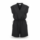 Calvin Klein Womens Black Sleeveless Romper With Drawstring Waist Size 4