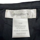Dressbarn Womens Gray Tweed Mini Skirt With Fringe Hem & Buckle Detail Size 22W