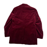 John Weitz Lord & Taylor Mens Red Velvet Luxury Blazer 2 Gold Button  Sz 41R