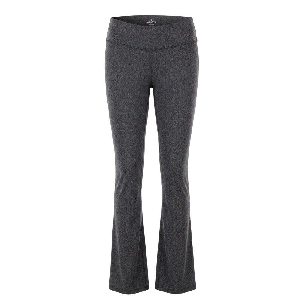 Athleta Womens Gray Nylon Blend Yoga Pants Flare Leg Stretch Activewear Size XL