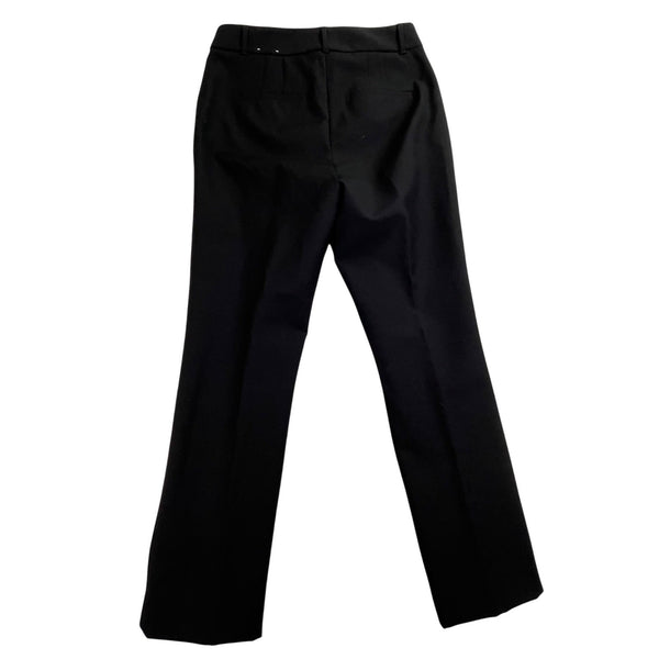White House Black Market Women Black Cotton/Polyester Slim Trousers Pants Size 6