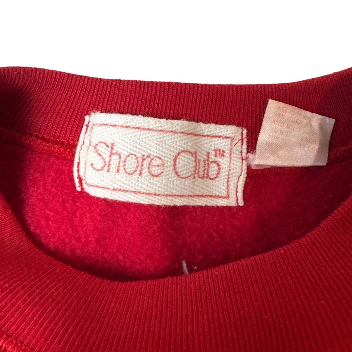 Vintage Shore Club Red Embroidered Sheep Crewneck Sweater Sz M
