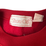 Vintage Shore Club Red Embroidered Sheep Crewneck Sweater Sz M