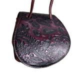 Vintage Abc Bag’s Women's Red Burgundy Leather Strapped Crossbody Purse Sz S
