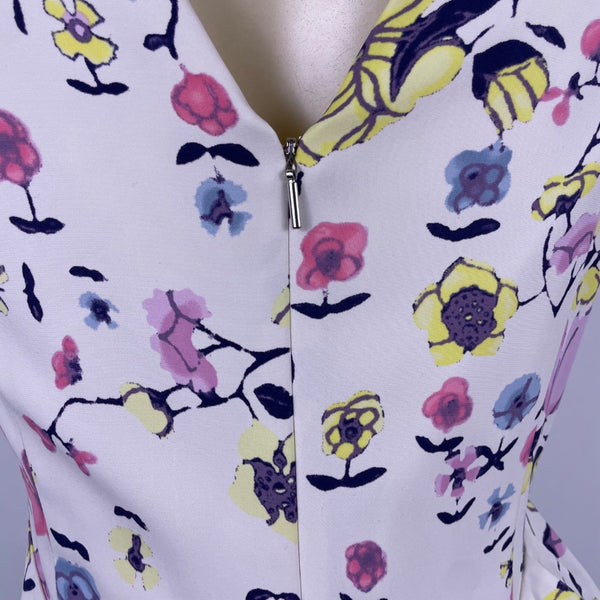 Rebecca Taylor Women’s Multicolo Floral Midi Dress Sleeveless Size 2