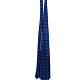 Stonehenge Men’s Blue & Gray 100% Silk Geometric Diamond Pattern Neck Tie