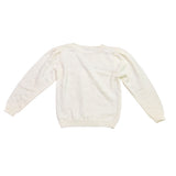 Marnie West Womens Ivory Yoke Long Sleeve Sweater Small Made In Hong Kong