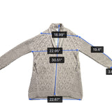 Garnet Hill Womens Gray Baby Alpaca Cardigan Sweater Button Front Textured Sz M