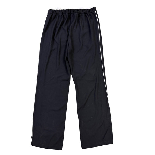 Maeve By Anthropologie Womens Black Elastic Waist Wide Leg Pants Sz M