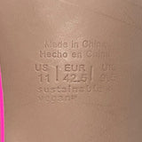 Call It Spring Women’s Pink Translucid Strap Butterfly Heel Vegan Sandals Sz11