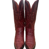 1883 By Lucchese Women’s Red Leather Embroidered Western Cowboy Boots Size 9D