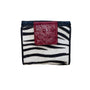 Cleo & Patek Women’s Red Leather Zebra Print Wallet With Croco Embossed Accents