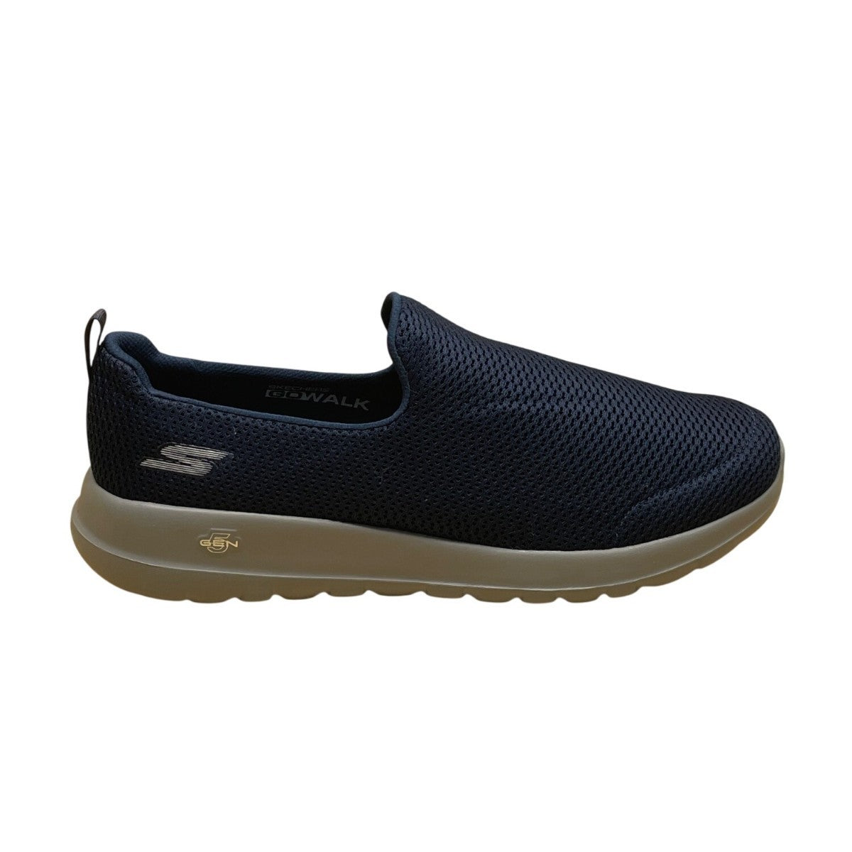Skechers Men’s Navy Blue Mesh Gray Sole Slip-On Go Walk Goga Max Shoes Size 13W