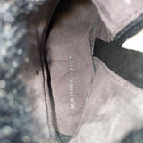 Adrienne Vittadini Women’s Black Faux Fur Embellished Ankle Boots Size 7.5M