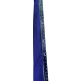 Nautica Mens Blue Silk Checkered Necktie Woven Pattern