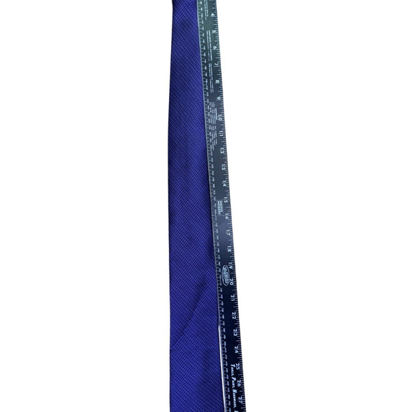 Nautica Mens Blue Silk Checkered Necktie Woven Pattern